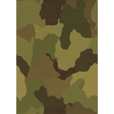 Altizer Camouflage Wool Green Area Rug -  East Urban Home, 2C268413AA28488E916FFF27D52A8523