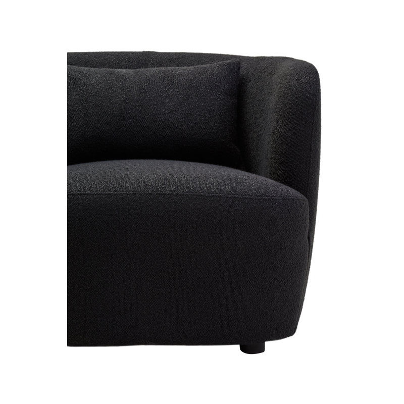 Textured Curved Chair, Black