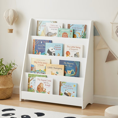 4-Tier Kids Bookshelf, Children's Book Display Rack with Open Storage Shelves for Bedroom, Playroom, Nursery & Classroom