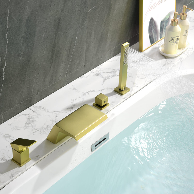 1 Handle Deck Waterfall Faucet with Diverter
