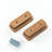 2 Pack Teak Rectangular Drawer Knob