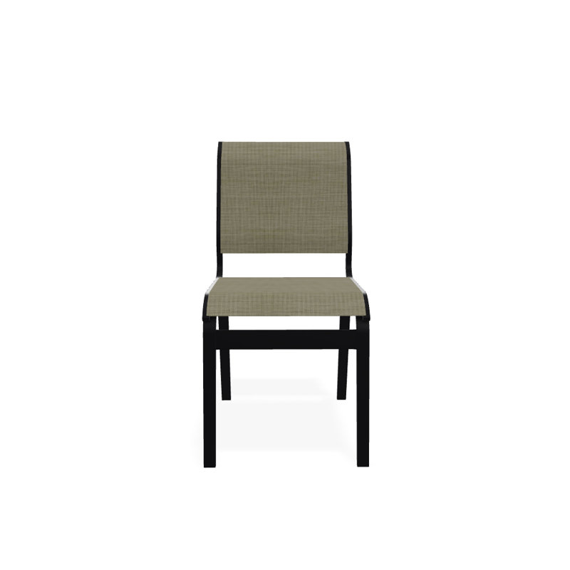 Chaise d'appoint de salle à manger Hiraku, Désert texturé, Bristol taupe Sunbrella®