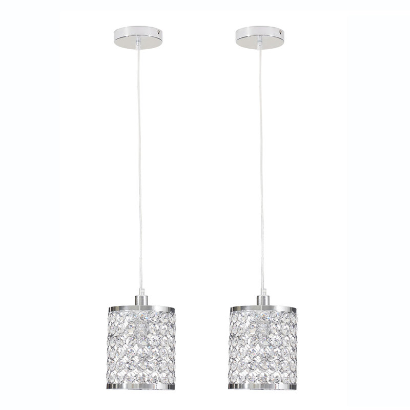 Luminaire suspendu en cristal 2 pièces