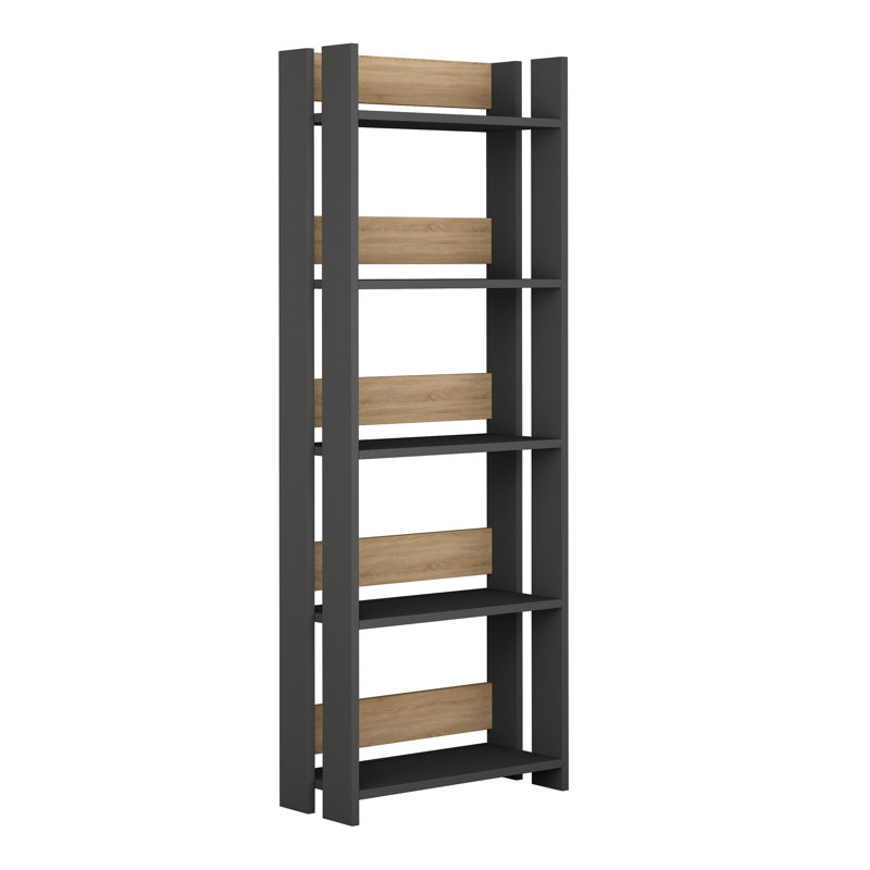 Bookcase, Anthracite/Oak