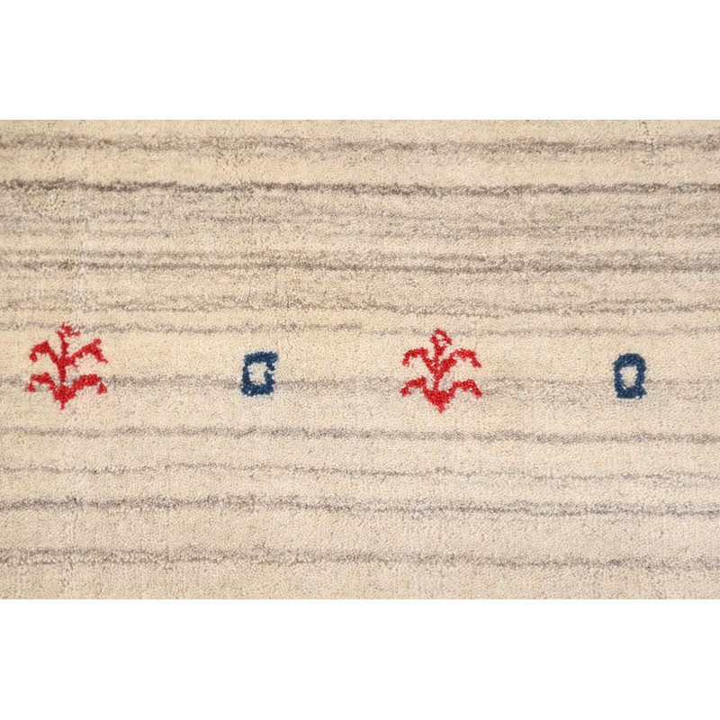 Striped Gabbeh Indian Area Rug 8