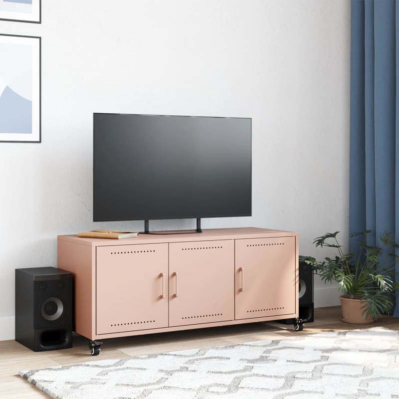 Rhoanne Unfinished TV Stand for TVs up to 24", Pink, 100.5cm