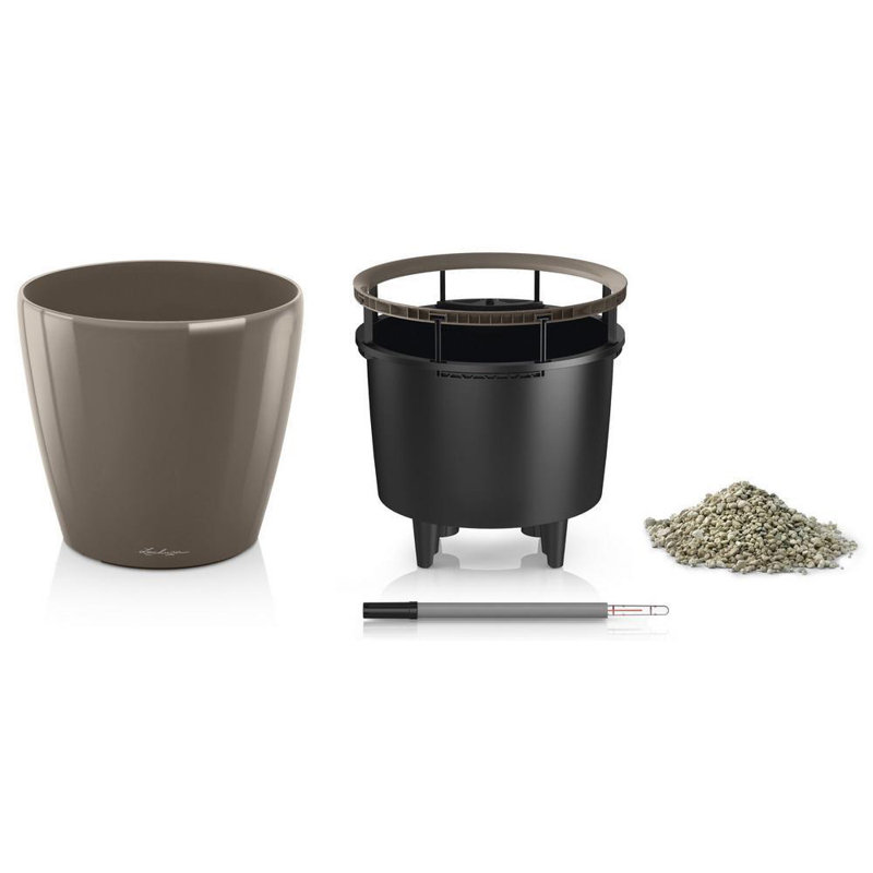 Classico Pot Planter, Taupe, 26cm H x 28cm W x 28cm D