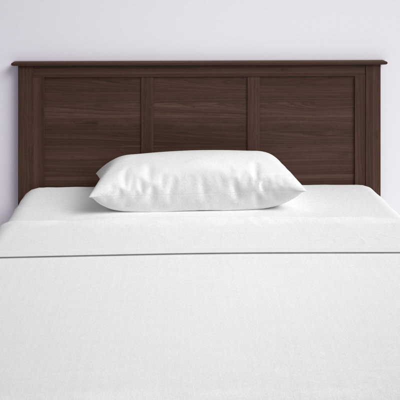 Full Solid Wood Panel Headboard, Brown