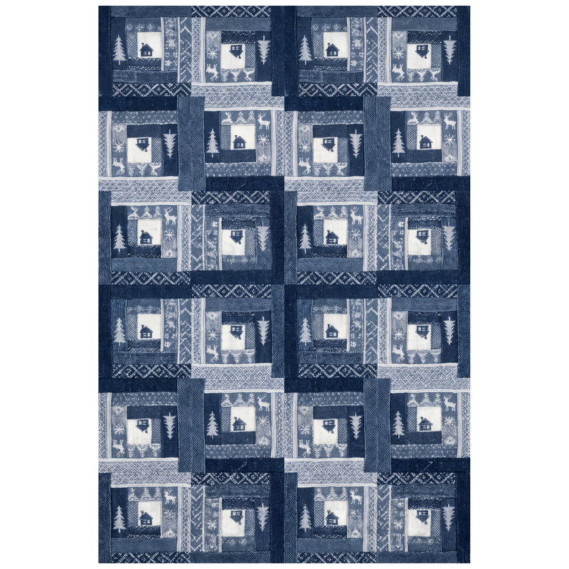 Tapis moderne Agri Winter, Rectangle 8 pi 10 po x 12 pi 2 po