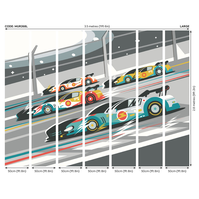Cara Matte Wall Mural, 280cm L x 350cm W
