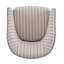 Fauteuil demi-tonneau rembourré à rayures