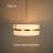 Gold Pendant Light Fabric Drum Shade