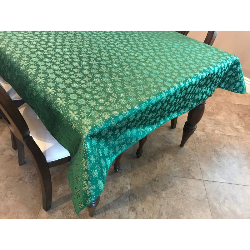 Sartaj Brocade Dining Linens, Green, 56" Square