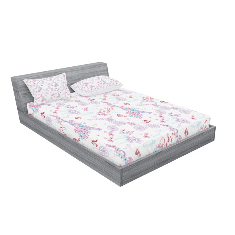 Microfiber Sheet Set, Queen Sheet Set with Fitted Sheet