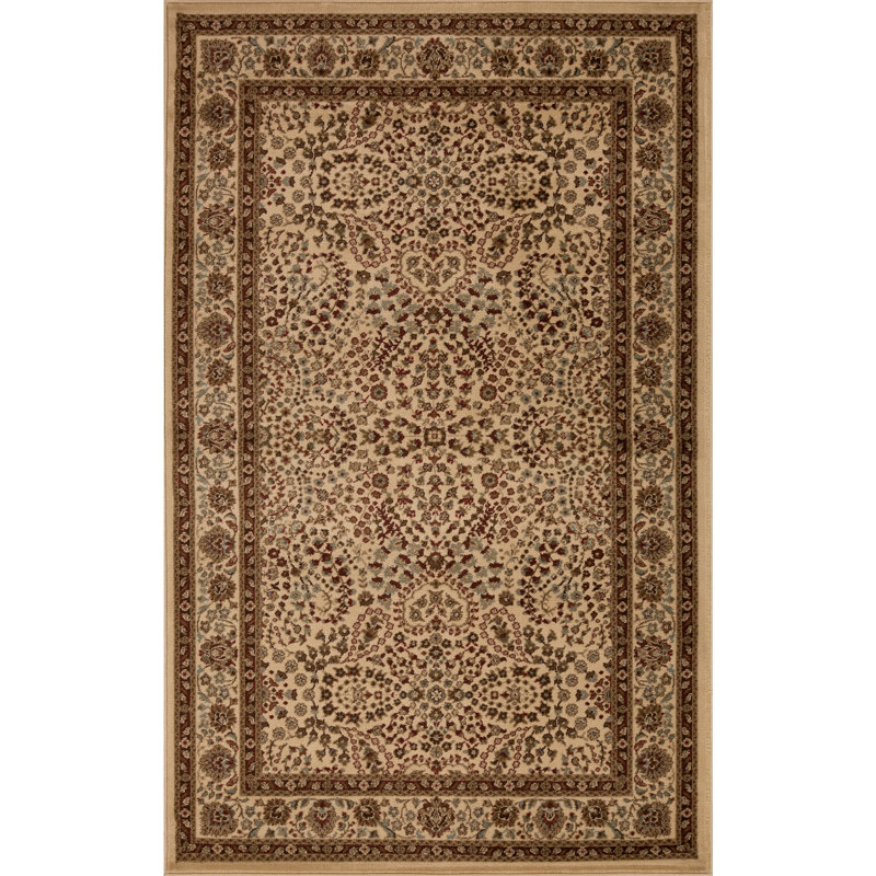 Ginasharine Oriental Floral Scroll Power Loomed Indoor Area Rug By Haus & Home, Rectangle 5' x 8'