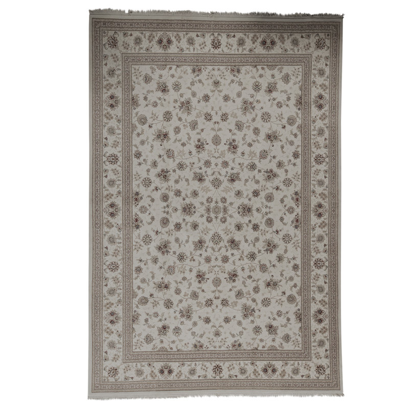 Tapis ivoire noué à la main de haute qualité