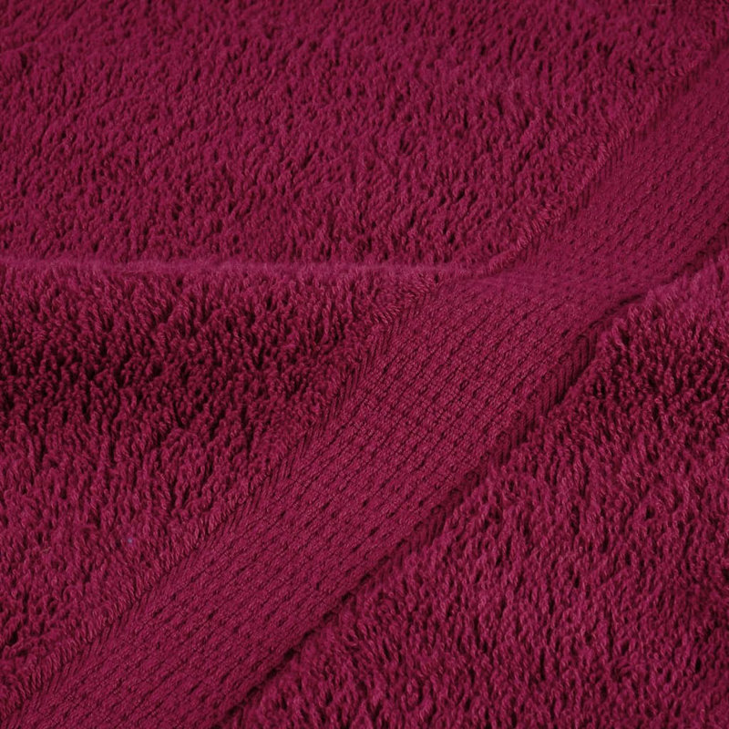 Premium Towel Set SOLUND 600 Gsm, 12 Piece Towel Set, Bordeaux