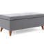 Banc gris avec rangement sur le dessus - Ajoutez style et fonctionnalité à votre pièce, idéal pour l'organisation à la maison