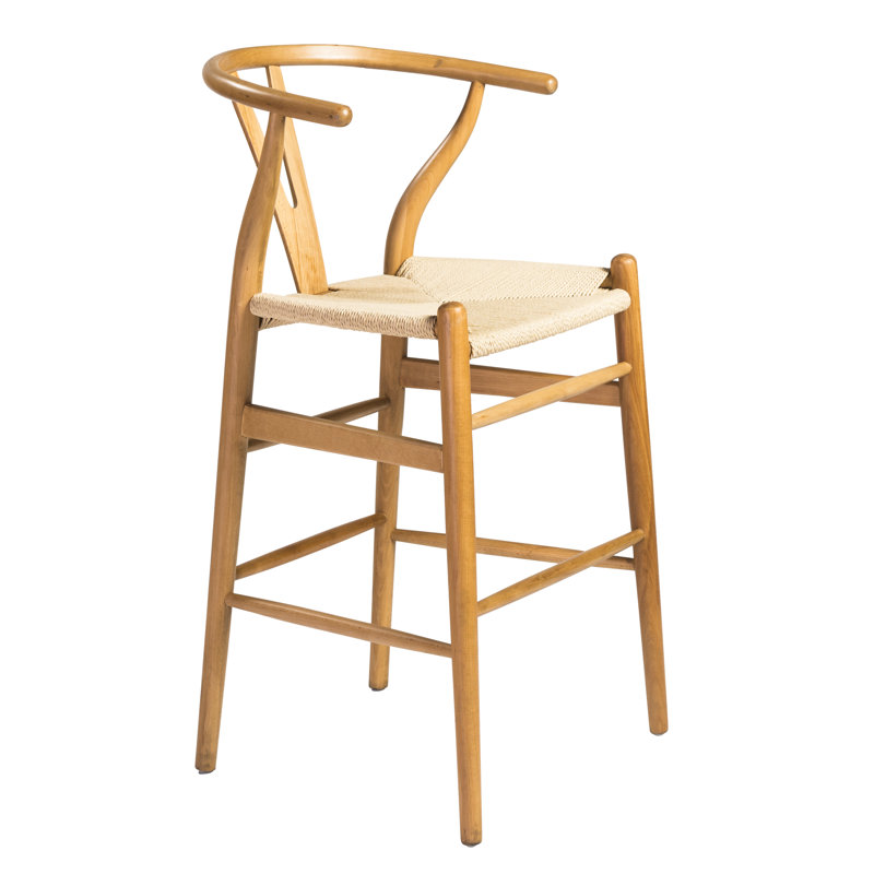 Tabouret de bar / de comptoir en bois massif Fairbanks, Naturel, Tabouret de comptoir (siège d'une hauteur de 26 p, Naturel