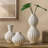 Junaed Ribbed Ceramic Vase-400674912-346366649