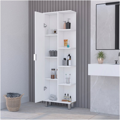Armoire à linge Sandy, Bathromm, blanc