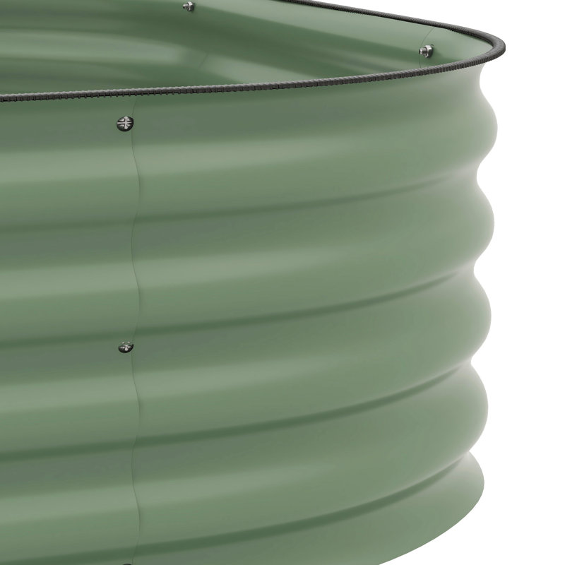 Ensemble de lit de jardin surélevé en acier galvanisé de 63,56 po x 43 po x 32,58 po. Trois niveaux pour une plantation diversifiée, espace ouvert, coffre-fort avec bordure en caoutchouc, 3 combinaisons de jardin pour divers besoins de jardinage, pour améliorer la gestion.