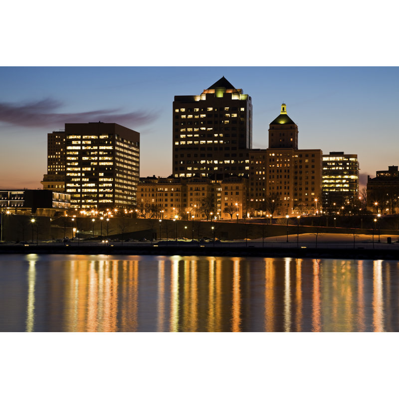 Nuit à Milwaukee - photographie sur toile, H 8 po x l 12 po