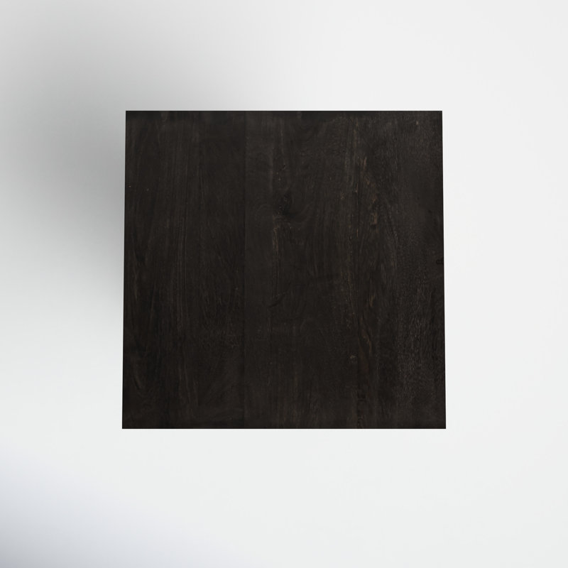 Isona Solid Wood End Table, Antique Brown