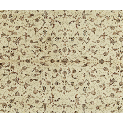 Tapis ivoire noué à la main de haute qualité