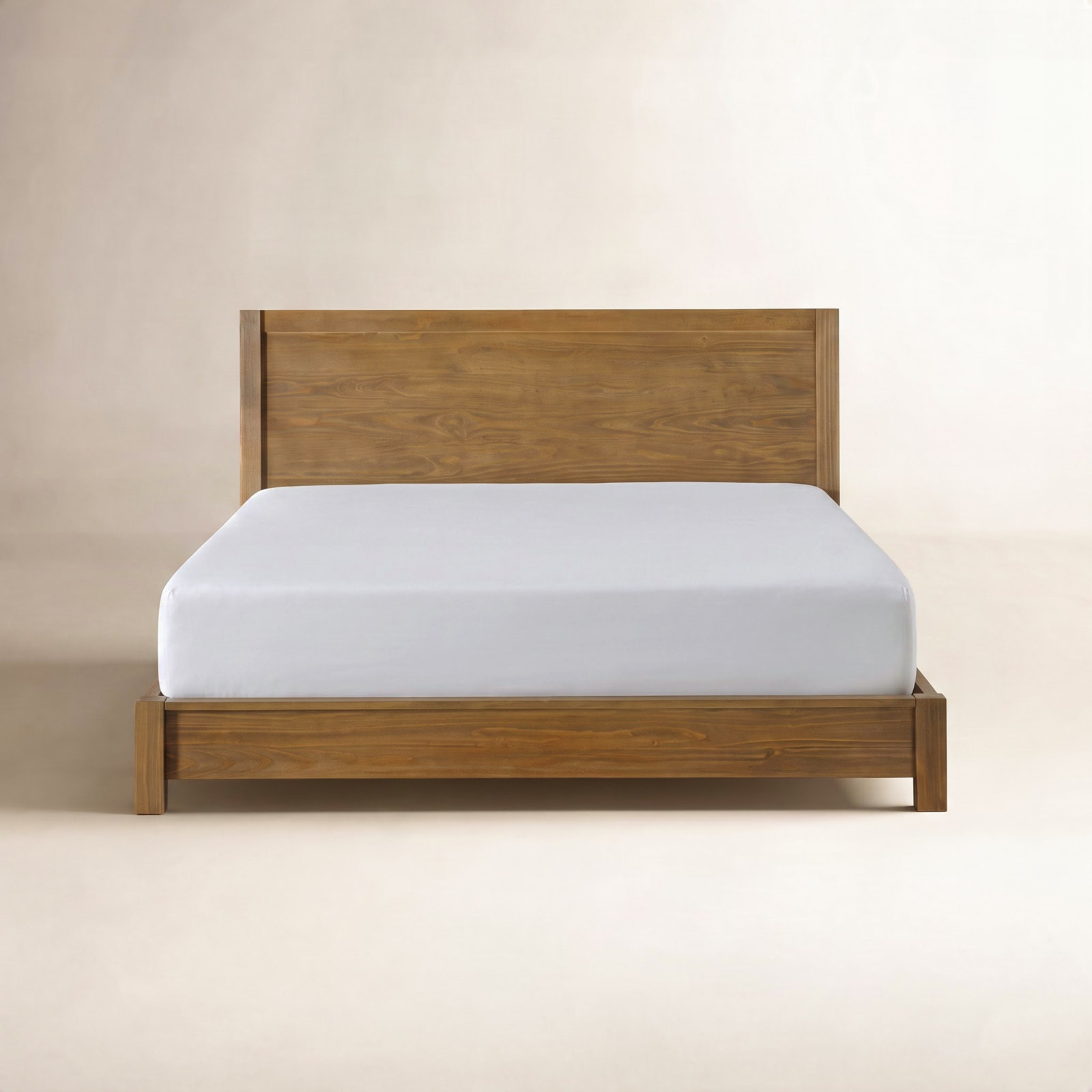 Modica Solid Wood Bed, Queen, Natural