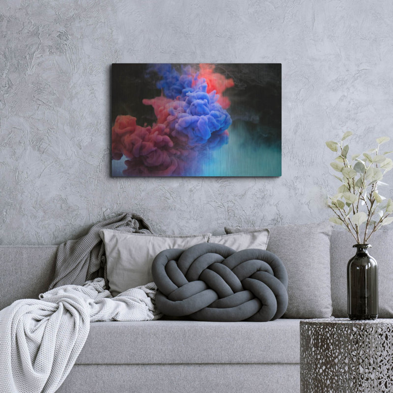 «Pink Smokey Haze» par Luxe Portfolio, art mural en métal, H 24 po x l 36 po