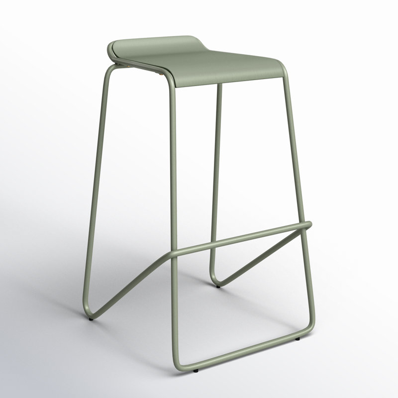 Ready Stacking Stool, Bar Stool (30" Seat Height), Gray Green