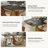  7-Piece Modern Dining Room Sets (71" Dining Table + 6 Chairs) Pre-Assembly, Sintered Stone Tabletop Kitchen Dining Table Set with 6 PU Upholstered Chairs-94242202