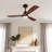 52 Inch Natural Wood Ceiling Fan With LED Light, Includes Remote Control-961219910