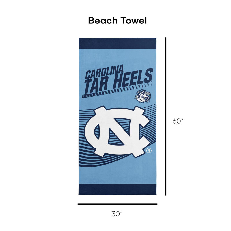 Serviette de plage 30 po x 60 po NC Carolina North Heels