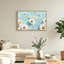 «White Daisies» flottant sur des ondulations d'eau bleu sarcelle, art mural-846196239