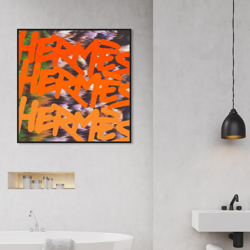 New York Fashion Week One - Art textuel sur toile, H 20 po x l 20 po, Cadre noir