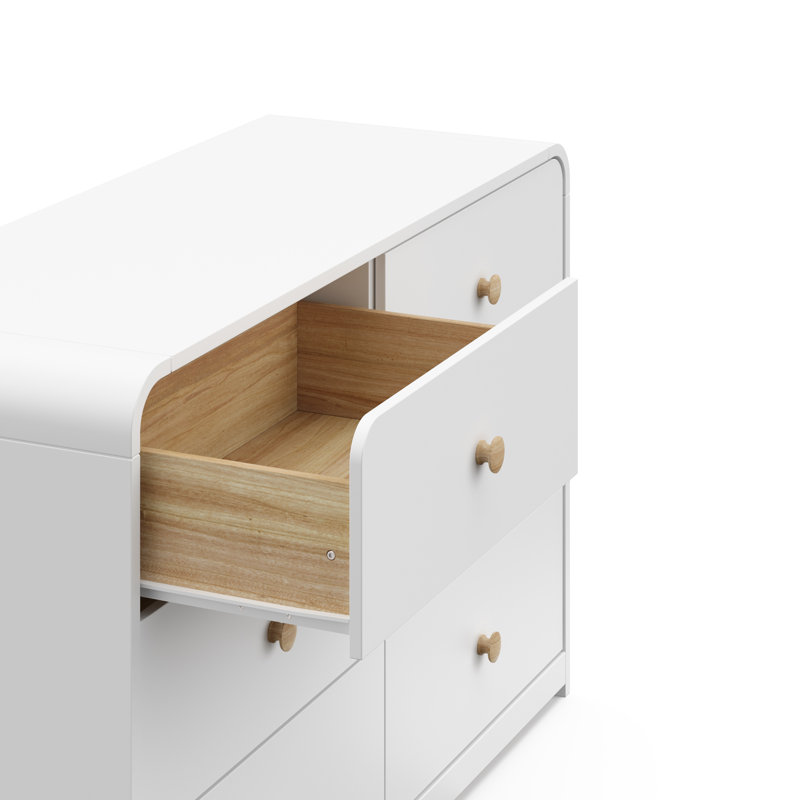 Commode 6 tiroirs Storkcraft Santos, Blanc / Blanc