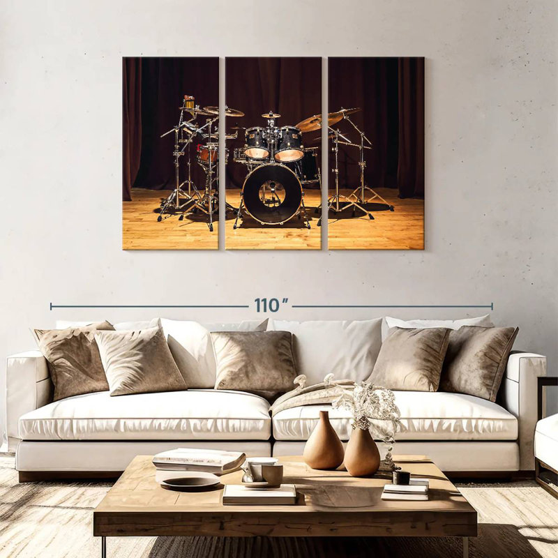 Abarca Drum Set On Stage, 48" H x 74" W