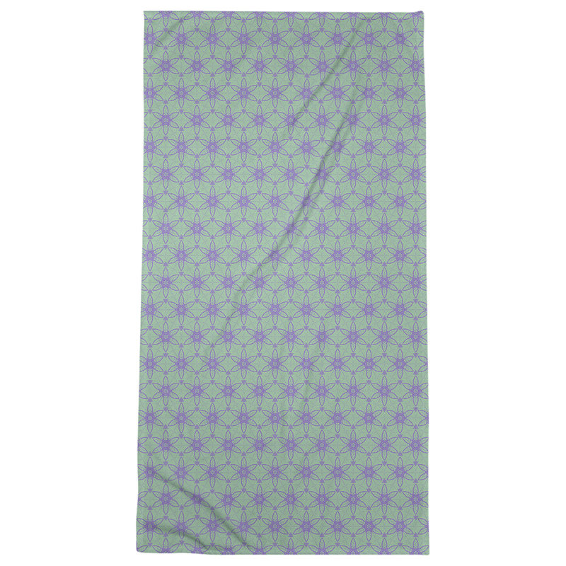Katelyn Elizabeth Beach Towel, Green/Purple
