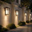 1-Ligh Waterproof Lantern Outdoor Wall Sconce with Frosted Glass Shade-1776484783