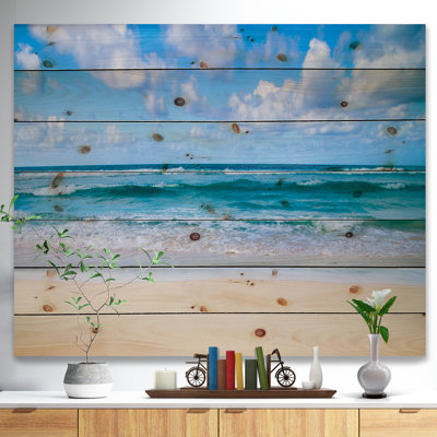 Serene Blue Tropical Beach - Photographie sur toile tendue