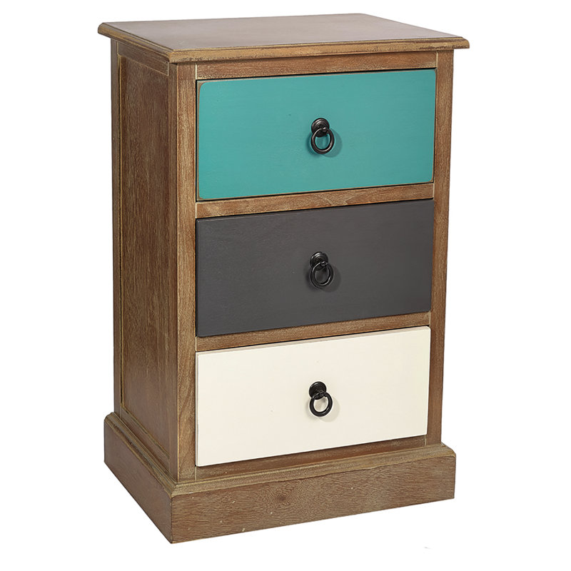 Cecelia 42cm W Solid Wood Bedside Table