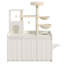 50.6" Cat Tree with Litter Box Enclosure and Storage
