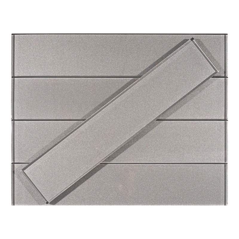 Kwiet 3-in. x 14-in. Subway Metal Look Polished Glass Wall Tile, Freedom