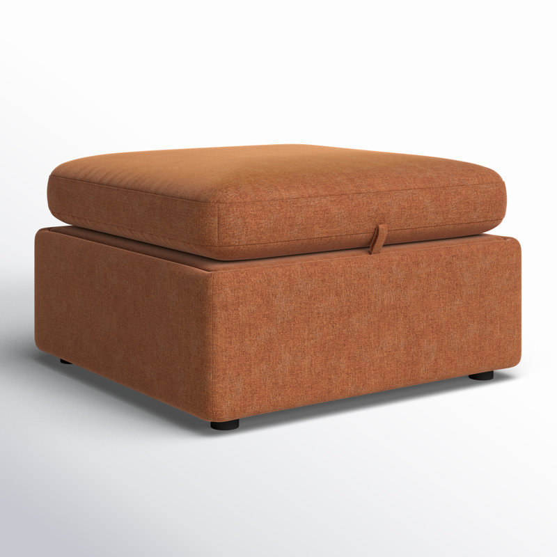 Repose-pieds avec rangement Winfree, Orange