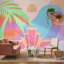 Papier peint Art déco Miami Vibe Tropical-13860792-13860788