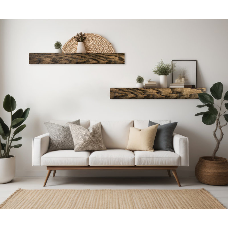 Tablette murale 2 pièces, H 5 po x l 41 po x P 8 po