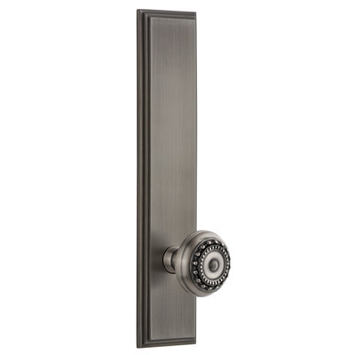 Grandeur Carré Tall Plate Double Dummy with Parthenon Door Knob