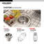 Évier de bar encastrable en acier inoxydable avec crépine et grille Houzer Club - CS-1105-C